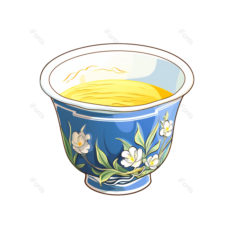 插画图片,唯美元素,瓷器PNG,简单免抠素材